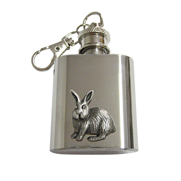 Textured Rabbit Hare Keychain Flask - Picture 1 of 1